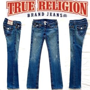 TRUE RELIGION Jeans Straight Leg Dark Wash Billy